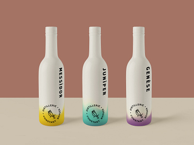 Distillerie Constant Berger - Packaging bottle genever graphic design liquor packaging typography