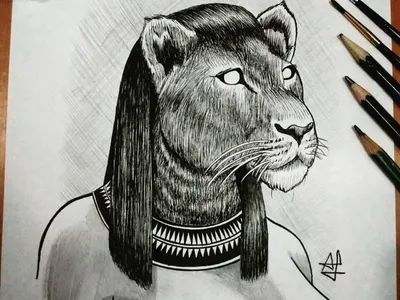 Tefnut caracas design graphite drawing illustration ink drawing inktober inktober 2018 portrait portrait art portrait illustration portrait painting venezuela