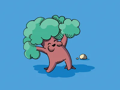 Happy Tree bob ross charachter face happy illustration sketch tree