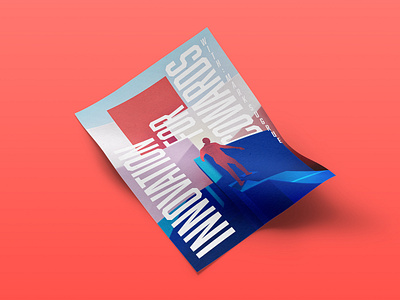 Innovation for cowards art design illustration pastel poster typography