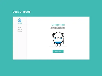 Daily UI #008 - 404 Page app ui daily ui design error 404 error page ui ux web