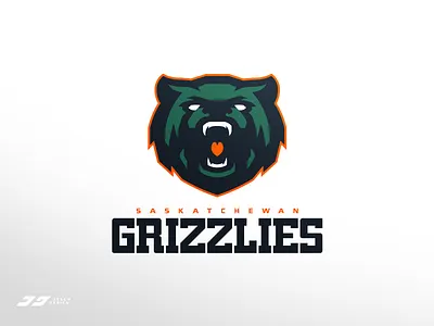 Saskatchewan Grizzlies Bear Mascot Logo bear brand canada esports gaming identity illustration logo mascot sports