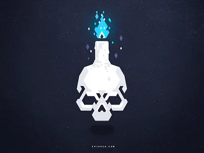 Lit Candle candle design fire halloween icon illustration logo skull