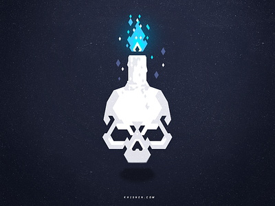 Lit Candle candle design fire halloween icon illustration logo skull