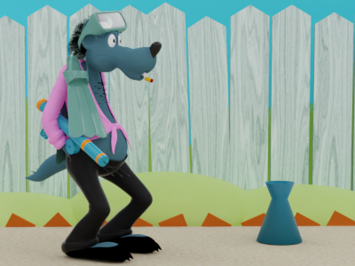 Nu pogodi 3d blender3d cartoon wolf