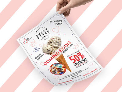 Flyer Design 2d creative design flyer flyer designs graphic arts ice cream typeface typography work