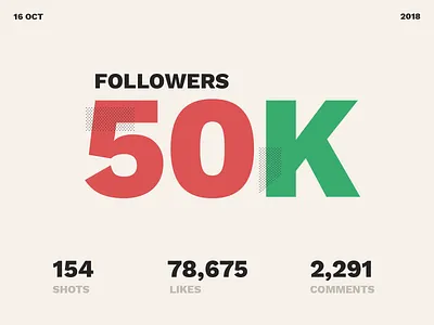 50k Followers 50000 50k 50kfollkowers colors colours follower followers typography