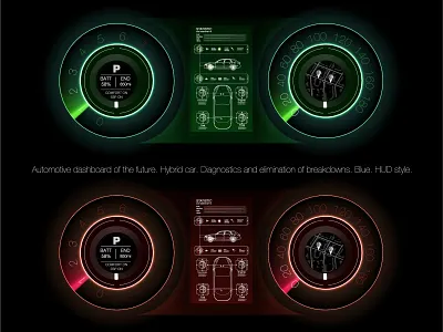 Automotive dashboard of the future. Hybrid car. Blue. HUD style. background bar concept dashboard data design diagram display element graph graphic illustration infographic information interface modern technology template ui vector