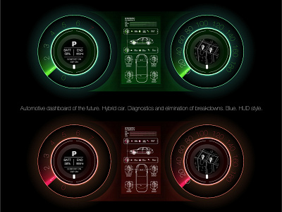 Automotive dashboard of the future. Hybrid car. Blue. HUD style. background bar concept dashboard data design diagram display element graph graphic illustration infographic information interface modern technology template ui vector