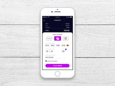 Daily UI 002 - Credit card checkout checkout checkout ui credit card checkout dailyui dailyui 002 mobile mobile inferface mobile ui online payment payment sketch ui