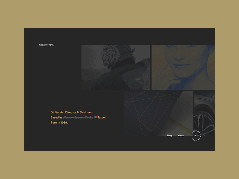 New Portfolio - WIP animation dark design desktop flat layout portfolio prototyping typography ui web webflow