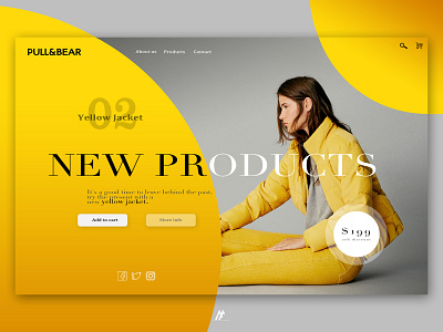 PULL&BEAR WEBSITE CONCEPT - 2018 art banner design concept design fashion flat graphic art graphic arts illustration logo minimal modern pullandbear simple ui ux web website website banner website concept