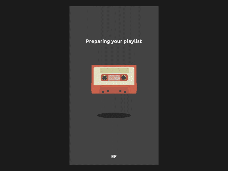 Preparing your playlist animation casette illustration loading loading animation mobile app playlist