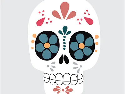 happy holidays. design halloween illustration minimal october skull