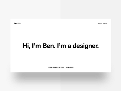 Portfolio Site case study helvetica homepage landing minimal portfolio typography ui ux