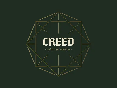 Creed - Title Artwork apostles church creed geometric line art