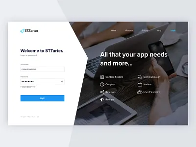 Login Page login modern ui sign in sttarter web login