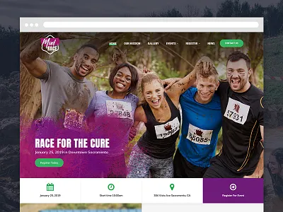 MudRace WordPres Theme envato event fundraiser mudrun themeforest wordpress