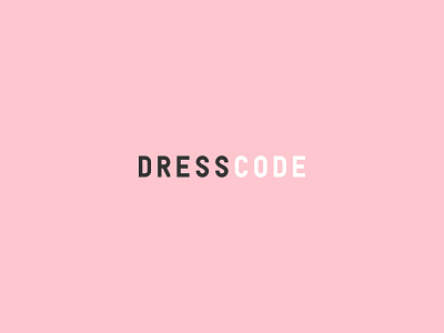 Dresscode logo pale pink pink type typogaphy