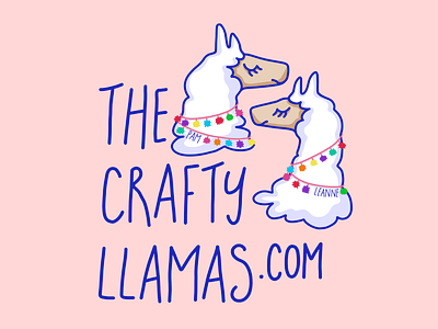 The Crafty Llamas Illustration Logo animal illustration llama llamas logo vector