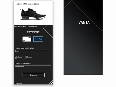 Dailyui 002 - Vanta Store checkout page dailyui dailyui002 checkout