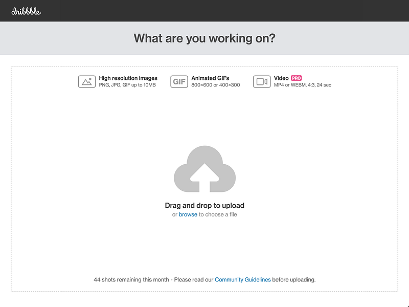 File Types dribbble upload wip