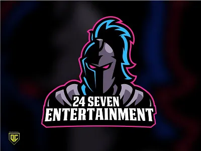 Knight logo mascot "24 SEVEN ENTERTAINMENT" design esport gaming ilustration knight mascot twitch
