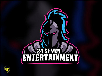 Knight logo mascot "24 SEVEN ENTERTAINMENT" design esport gaming ilustration knight mascot twitch