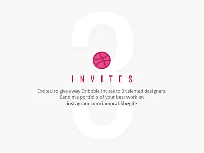 3 Dribbble Invites designer dribbble giveaway invites