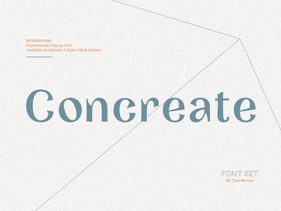 Concreate - Sans / Display Font branding design logo sans serif font type typography