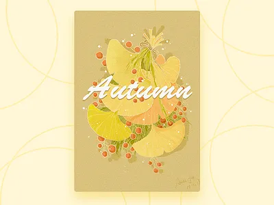Autumn autumn dribbble ginkgo biloba l illustrations