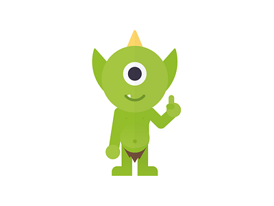 Ogre education flat game illustration monsters ogres platformer