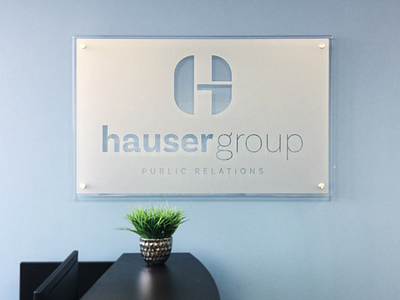 Hauser Group Logo & Sign branding hg logo logo design monogram pr public relations sign signage