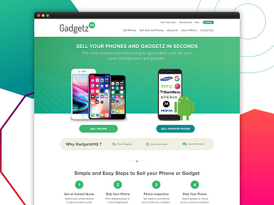 Web Design For Gadgetz ecommerce modern design simple design uidesign ux design vibrant webdeisgn