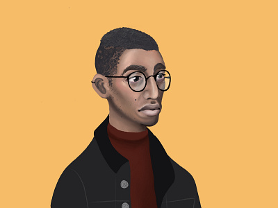 Portrait character drawing fashion glasses portrait shirt
