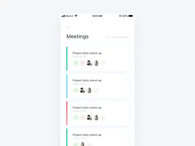 Simple Meeting App ios app meeting