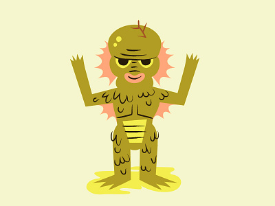 Creature from the Black Lagoon ai day 17 halloween illustration inktober monsters