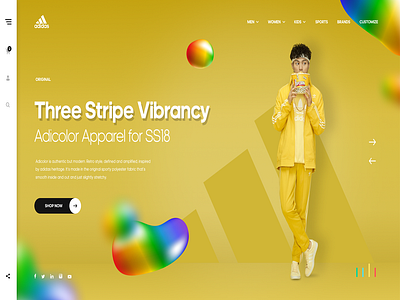 Adidas - Branding - Web Concept branding clean concept design illustration interface ui web