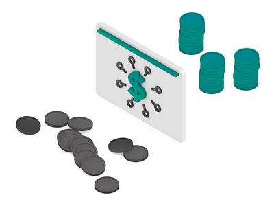 Illustration - Anti Money Laundering bank coins data database etherium flowchart illustration isometric network teal union user verify verifyunion