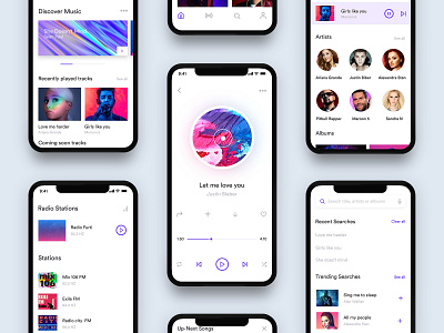 Music App Design Behance Case Study album app design graphics interface music music app behance case study music ui next song play song player players popular album popular genres previous song radio screen radio stations recently search search screen user experience user interface