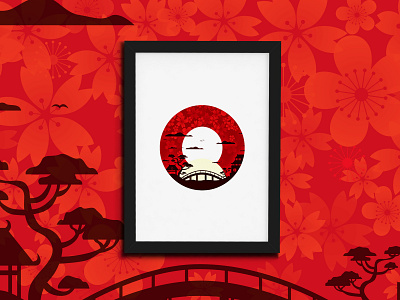 Oriental vibes for today asia badge badge logo badgedesign branding design drawing dribbble illustration landscape logo oriental patch sunshine tattoo ui vector