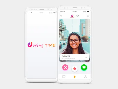 Dating App app card chat dating dating app design homepage like logo mobile mobile app design online splash screen swipe ui ui ux ux white