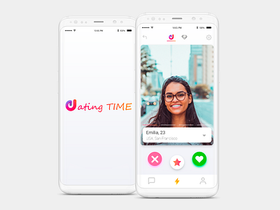 Dating App app card chat dating dating app design homepage like logo mobile mobile app design online splash screen swipe ui ui ux ux white
