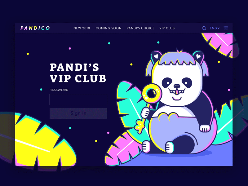 Pandico animation illistration loop ui vector