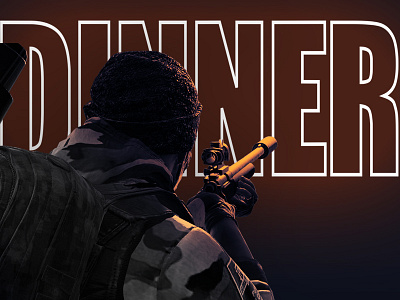 PUBG Dinner design illustration typography web