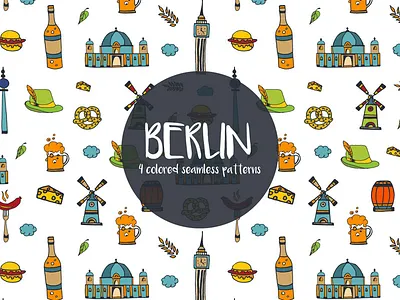 Berlin Vector Freebie Pattern berlin free freebie germany graphics illustration pattern typography vector