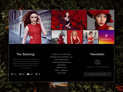 Stylemag Footer - Instagram fashion fashion magazine footer instagram instagram banner newsletter theme vogue website