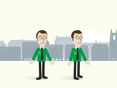 Professor animation design flat illustration vector