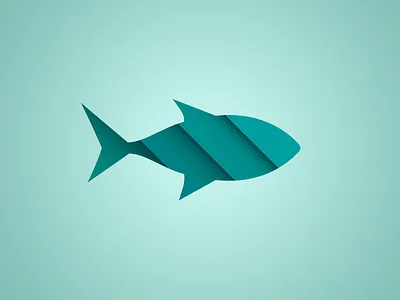 Fish icon design fish icon illustration illustrator logo logo mark turqoise vector