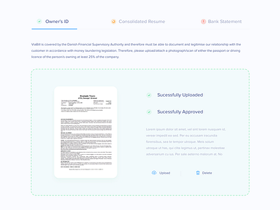 ViaBill - Documentation approval dashboard document files information paper save upload validate validation